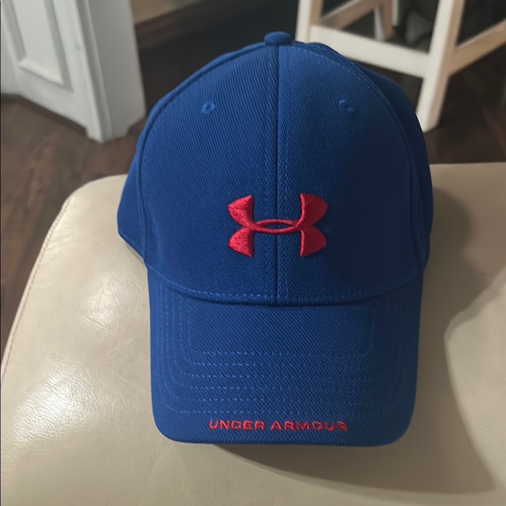 Under Armour Blue Cap with Red Logo